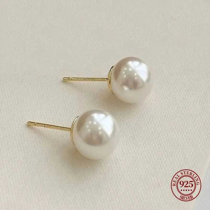 925 Sterling Silver High Quality Japan Pearl Stud Earrings Ball Earrings For Women Silver Jewelry Pierced 4-14MM Y250804