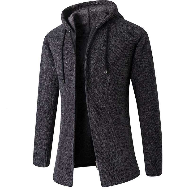 Plus Cashmere Cardigan Coat Sweater Male Korean Version Of The Trend In Autumn And Winter Long Sweater Trench Coat XJ250805
