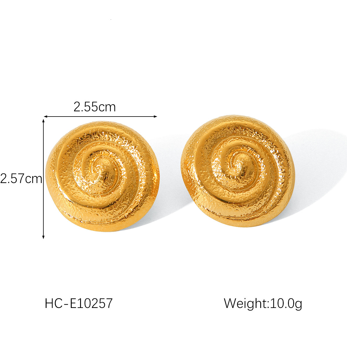 Free Shipping 2025 New Designer Jewelry Trend Geometric Titanium Steel Earrings 18K Gold Stainless Spiral Pattern Swirl Stud Earrings For Women Pearl 