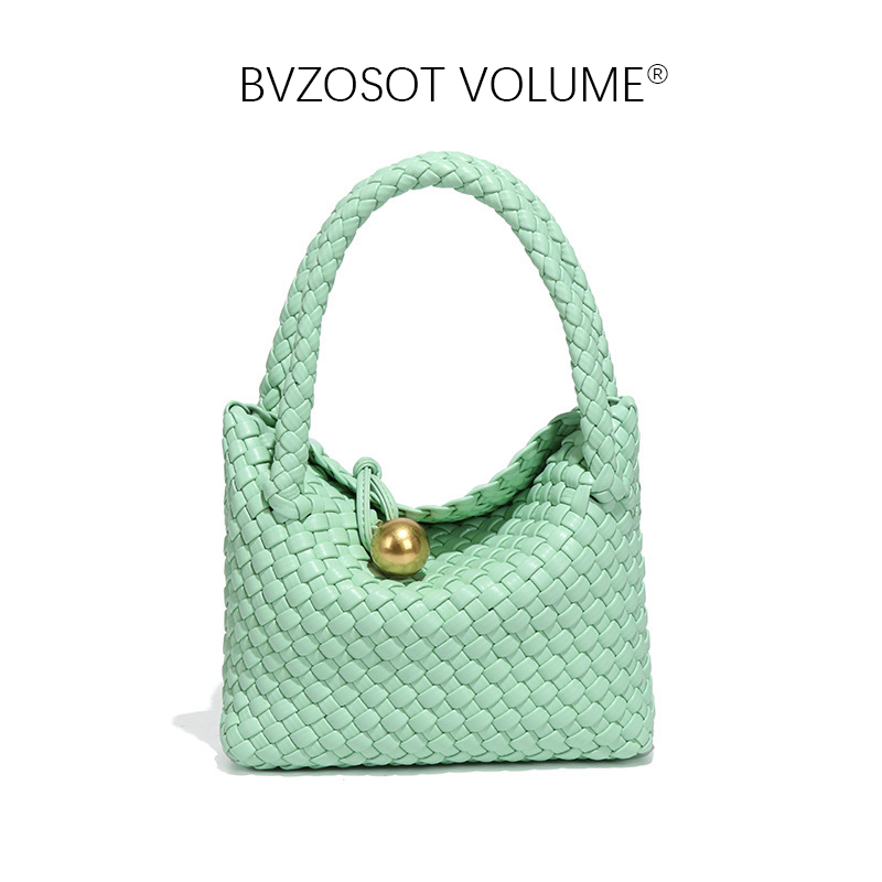 2025 New Pure Handmade Woven Vegetable Basket Handbag Ladies' Tote High - End Underarm Fashionable Crossbody Bag For Women