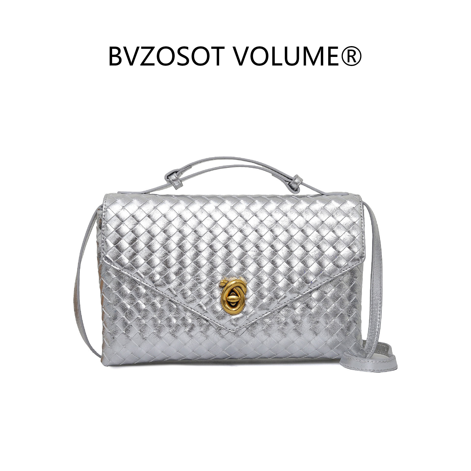 New Handmade Woven Women's Bag With Stylish Lock Large Capacity For Hand Carrying And Cross - Body