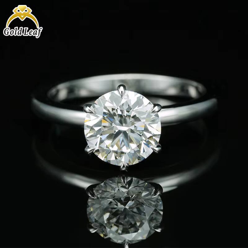 14K Gold 1 CT 2 CT 3CT Round IGI GIA Custom Design Lab Grown Diamond Rings for Women