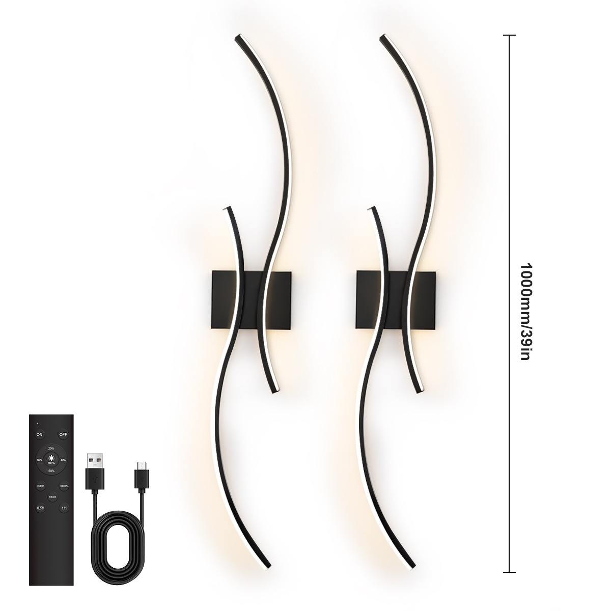 Star-Moon Dual Color One-Piece S Shape Wall Lamp Elegant lines, minimalist modernism Available in two colors-HCP018