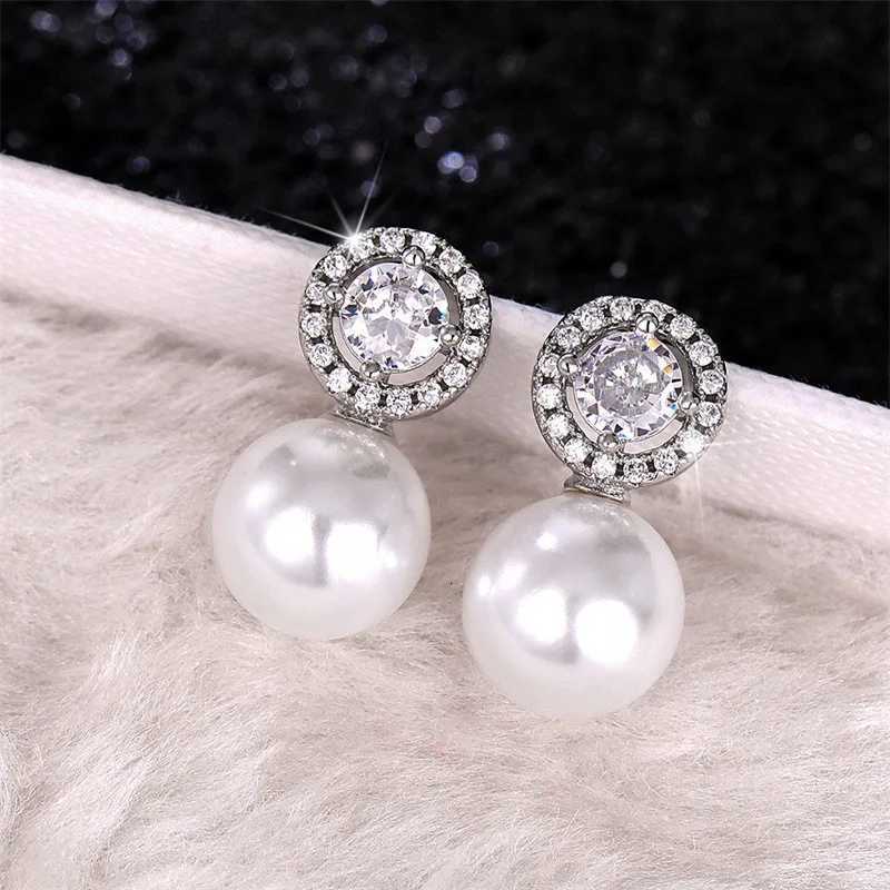 925 Sterling Silver Pearl Earrings Bride Wedding Accessories Elegant Temperament Ear Earrings New Trendy Women Jewelry Y250804