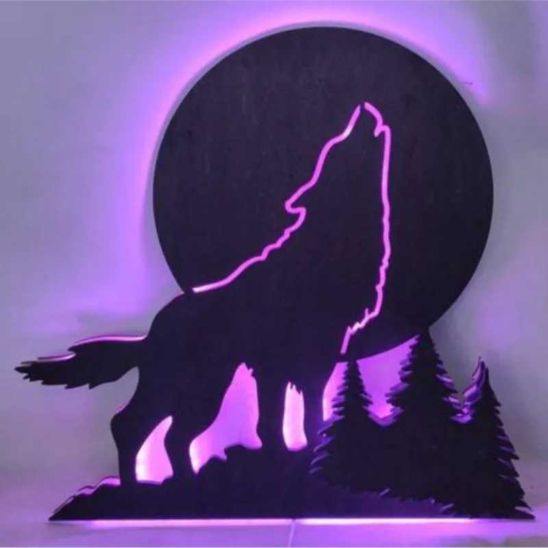 3D Night Light Cool Remote Control Multi Color Creative Atmosphere Home Decoration Bedroom Wall Hanging Lamp XJ250804