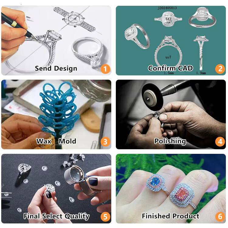 14K Gold 1 CT 2 CT 3CT Round IGI GIA Custom Design Lab Grown Diamond Rings for Women