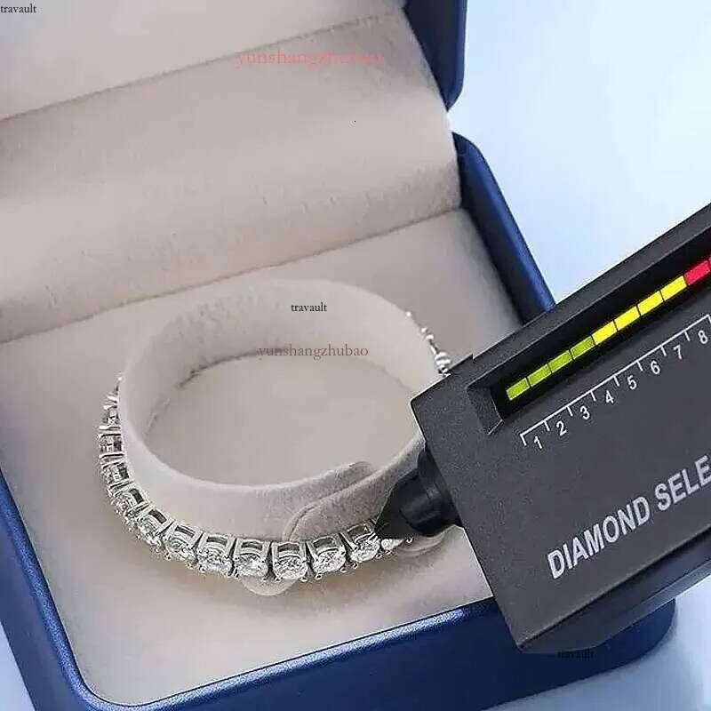 Unisex Sier Plated Designer Tennis Bracelet VVS Moissanite 3/4/5mm Wide Woman Jewelry Bracelets Rapper Hip Hop Iced Out Chain for Valentine's Day