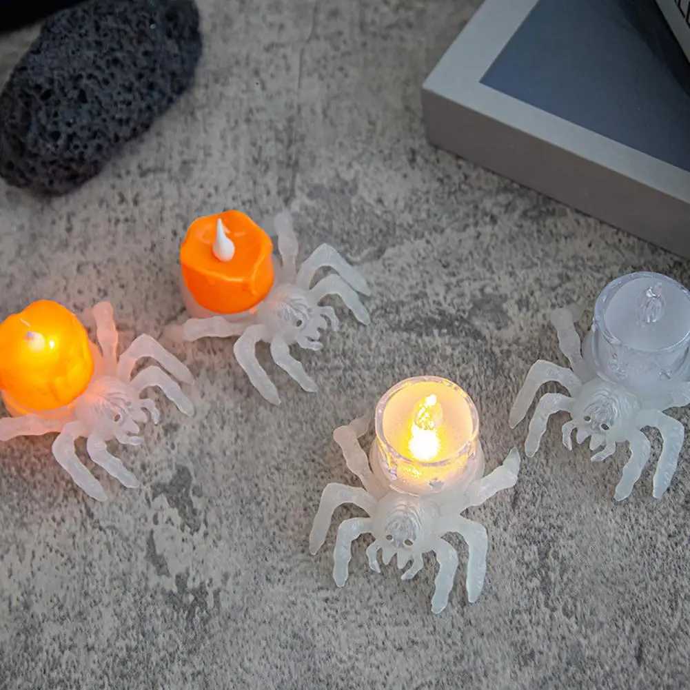 12 PCS Halloween Tea Lights Candles Battery Operated Flameless LED Candles Tealights Spooky for Halloween Party XJ250804