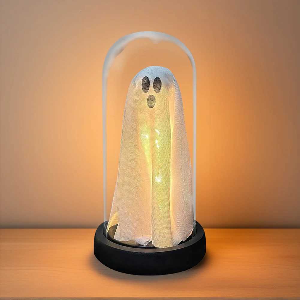 Halloween Decorations Indoor Light Up Ghost in Plastic Dome Cute Ghost with Light for Home Party Decoration and Holiday Decorations XJ250804