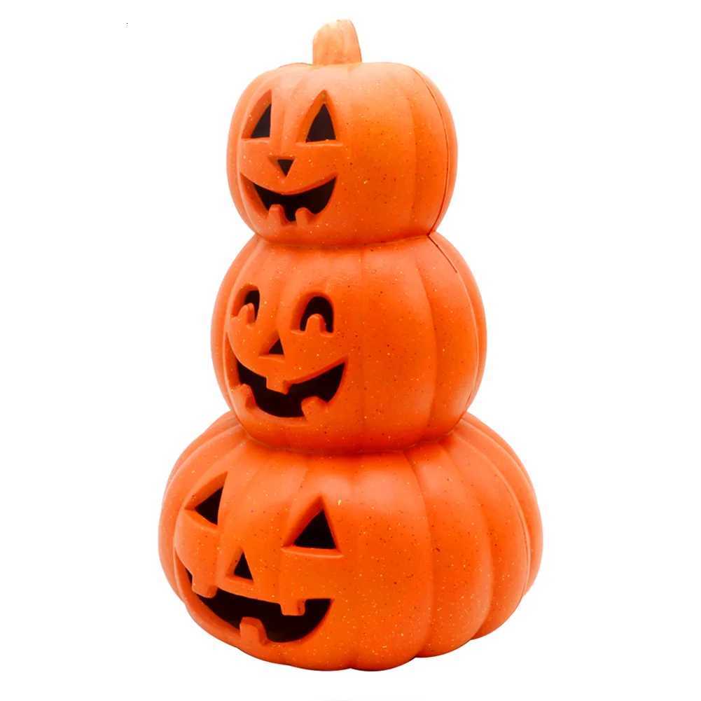3 Tiers Halloween LED Pumpkin Lantern Jack O Lantern Glowing Pumpkin Decor Lighted Stacked Pumpkin Halloween Pumpkin Decorations XJ250804