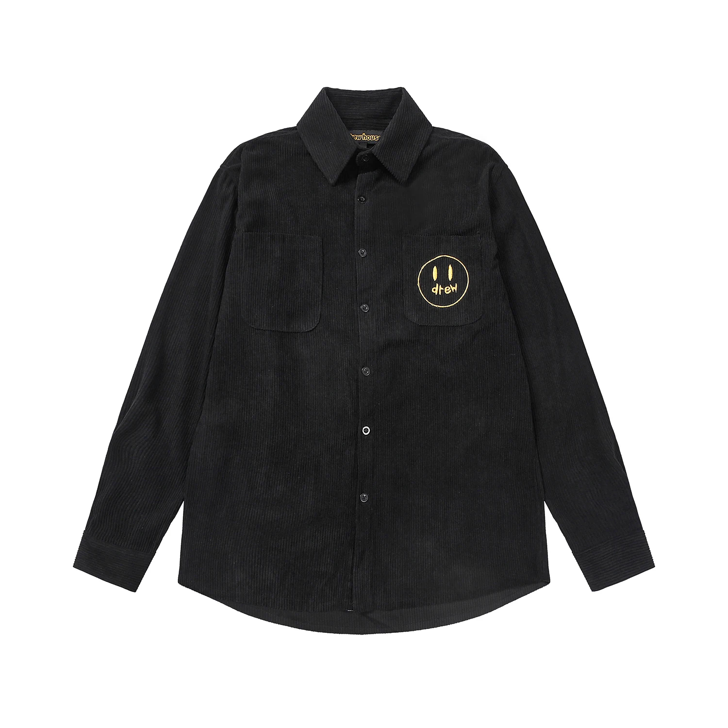 DREW HOUSE Smiling Embroidery logo Men's Clothing autumn and winter designer niche American retro loose denim jacket shirt