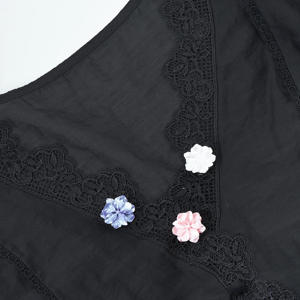 ICEYY Pearlescent Gardenia Flower Button Covers Set Womens Shirt Cufflinks for Tux Shirt Decoration Clothes 250804