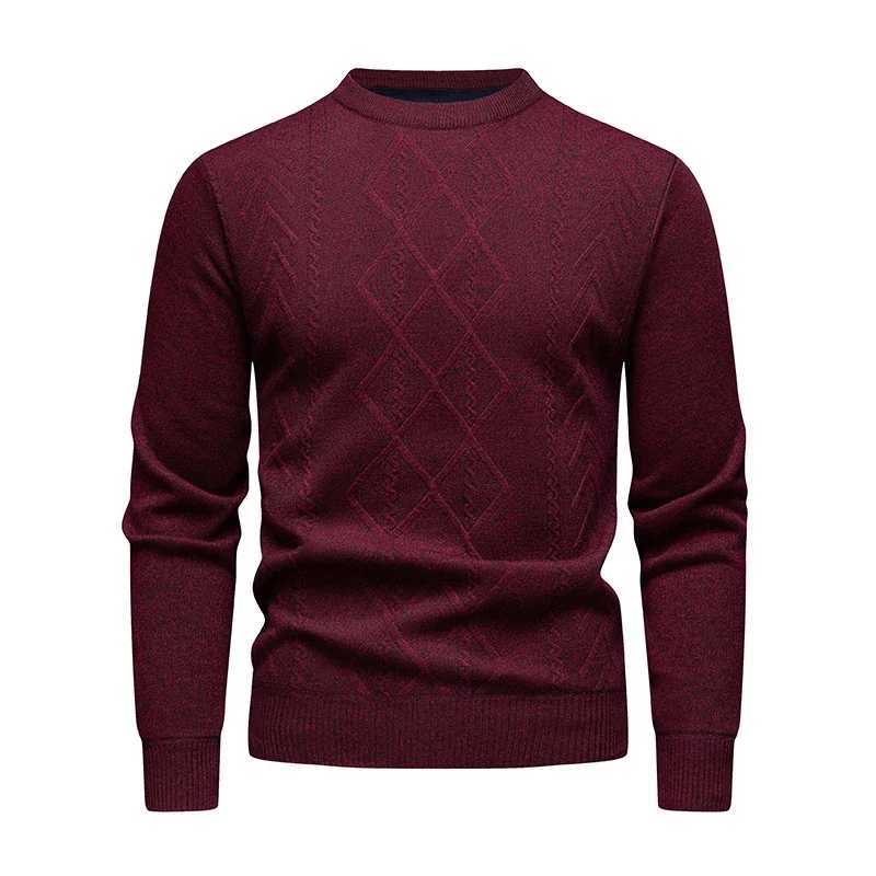 2025 New Mens Casual Sweater Round Neck Long SLeeve Knitted Sweater Pattern Fashion Versatile TopXJ250805