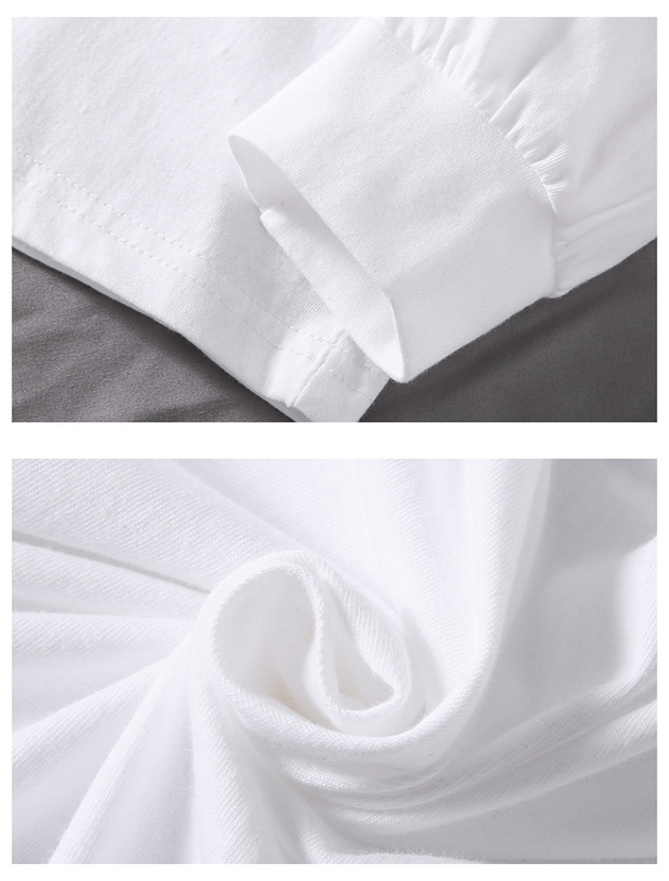 Spring and autumn Korean version of the printed T-shirt bottoming long-sleeved top wide loose plus fat to increase fashion men's long-sleeved