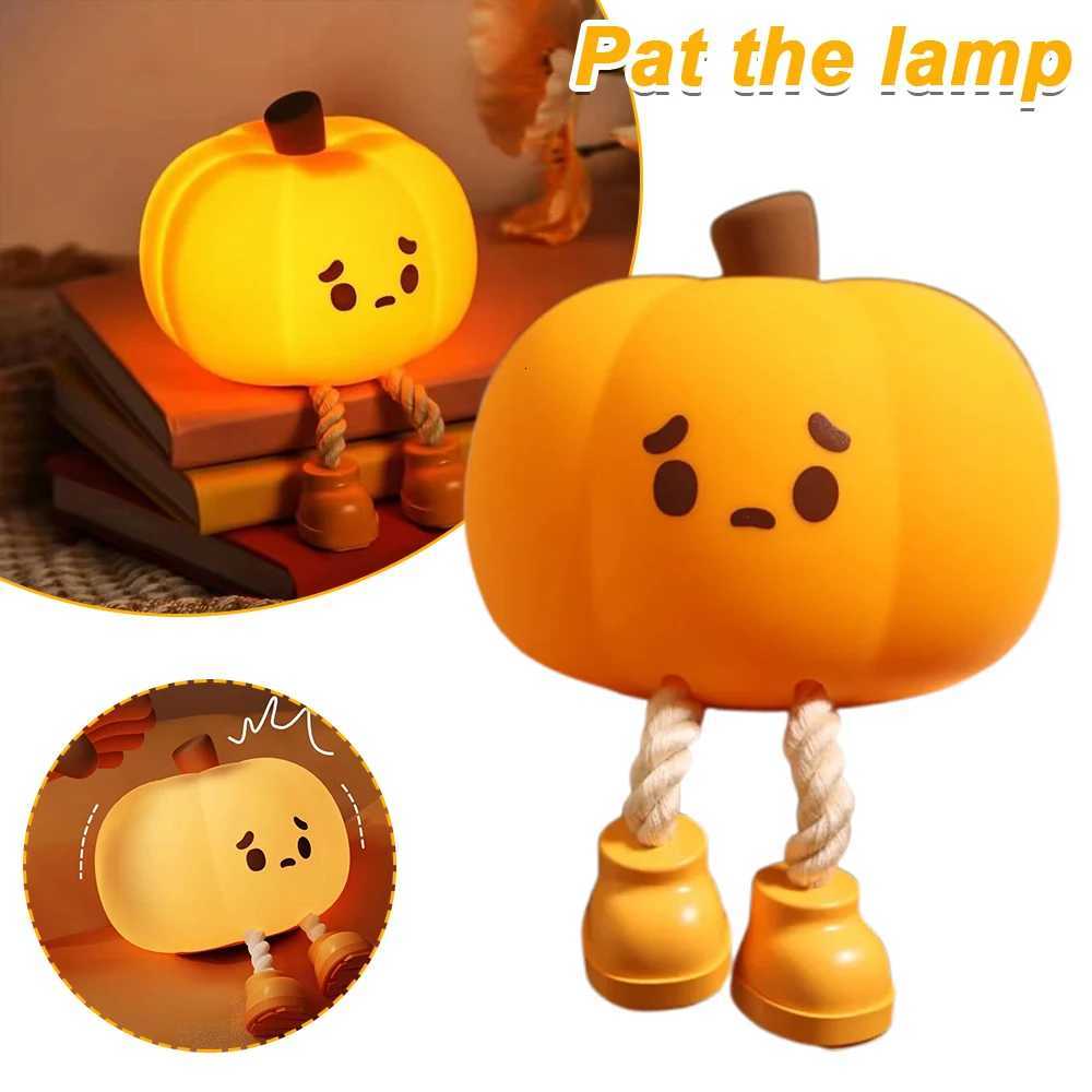 Night Light Cute Lamp Pumpkin Touch Sensor Lamp Christmas Night Lamp Silicone LED Rechargeable Lamp XJ250804