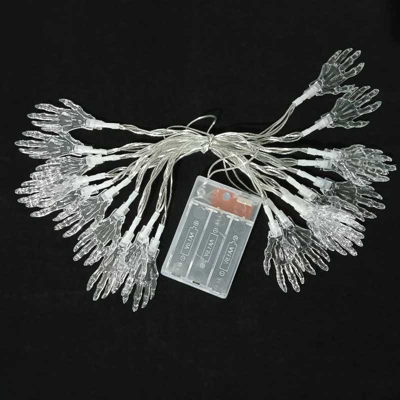 1PC Halloween LED Ghost Claw String Lights Horror Decoration Lamp Battery Powered Hanging Lights for Festive Party Haunted House XJ250804