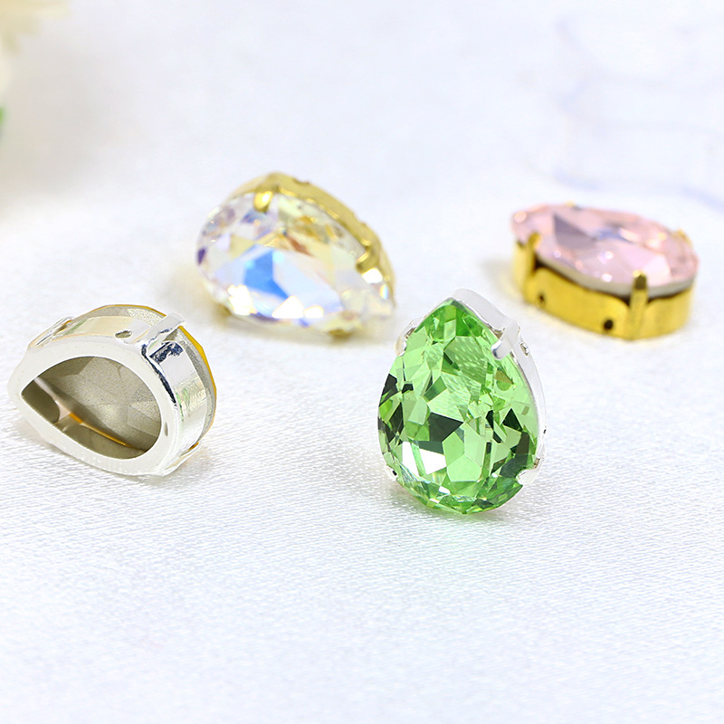 Teardrop-shaped rhinestone hand-sewn claw rhinestone DIY jewellery clothing accessories claw rhinestone