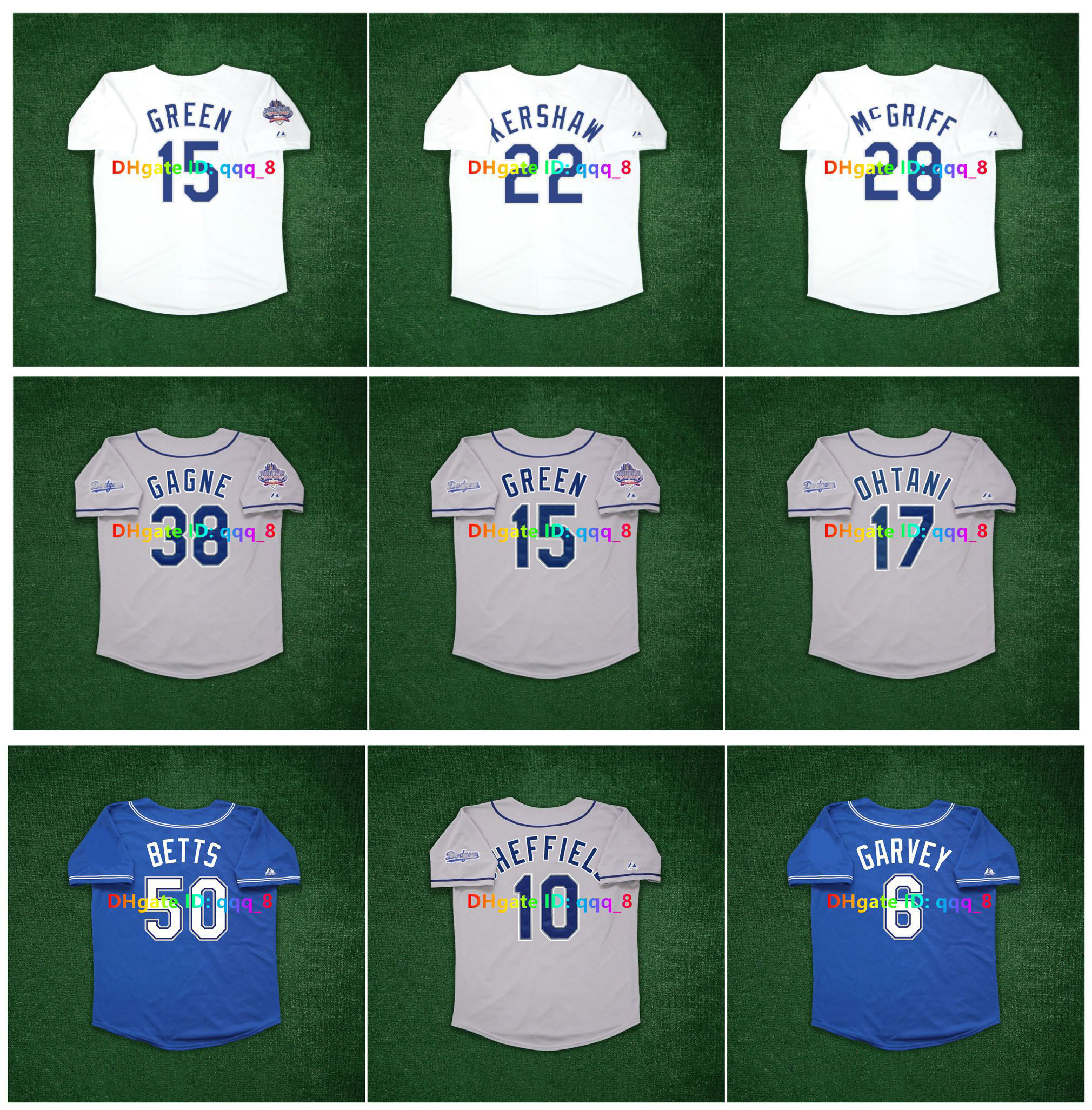 Fernando Valenzuela 2000 LA Shawn Green Baseball Jerseys 40th Anniv Orel Hershiser Hideo Nomo Eric Gagne Piazza Shohei Ohtani Adrian Beltre Steve Garvey Size S-4XL