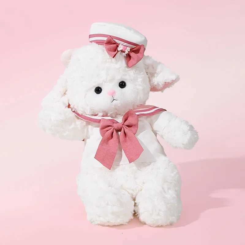 New Sailor Lamb Cartoon Ffed Toy Sheep Baa Girls Kids Gift Doll Y250805 Y260128