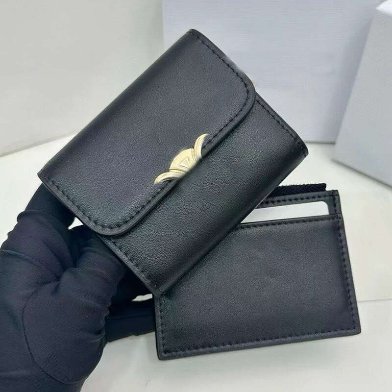 Women's Wallets Designer Mini Short Wallet New Glacier Blue High Quality Letters Print Leather Credit Card Holder Small Zipper Coin Bag