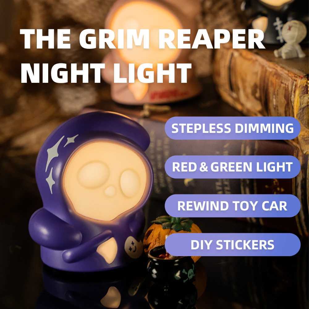 Halloween Ghost Night Light Rechargeable with 3 Color Adjustable Creative Lighting Ornaments for Kids Gift Festive Party Desk DecorXJ250804