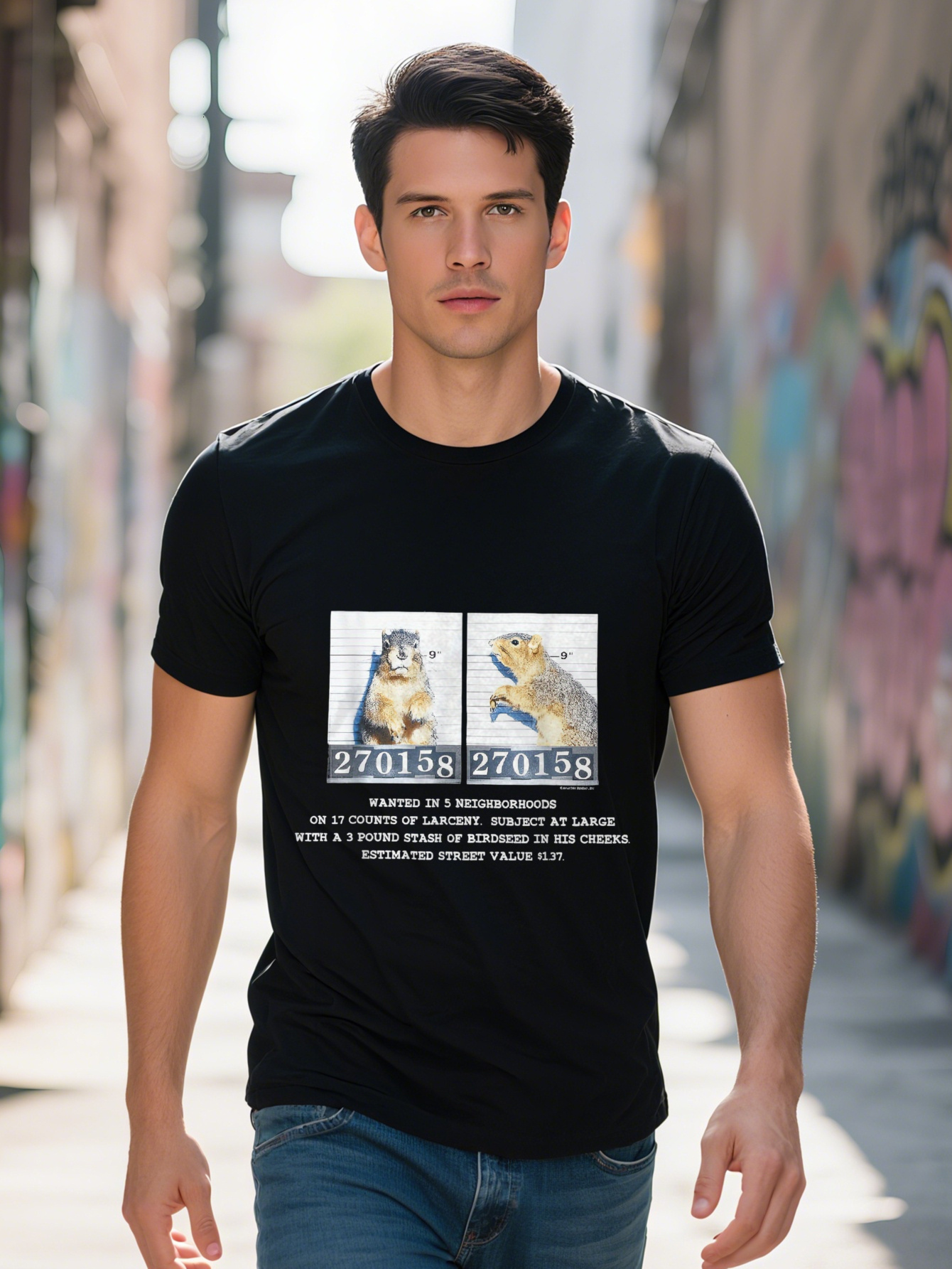 2025 new model Two cute squirrels T shirt G 52283