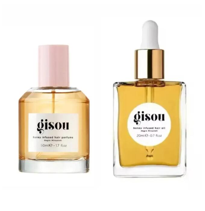 Gisou set lip gloss/moisturizing hair cream/hair care perfume/hair care essential oil/4-piece Gift Set Fast Ship
