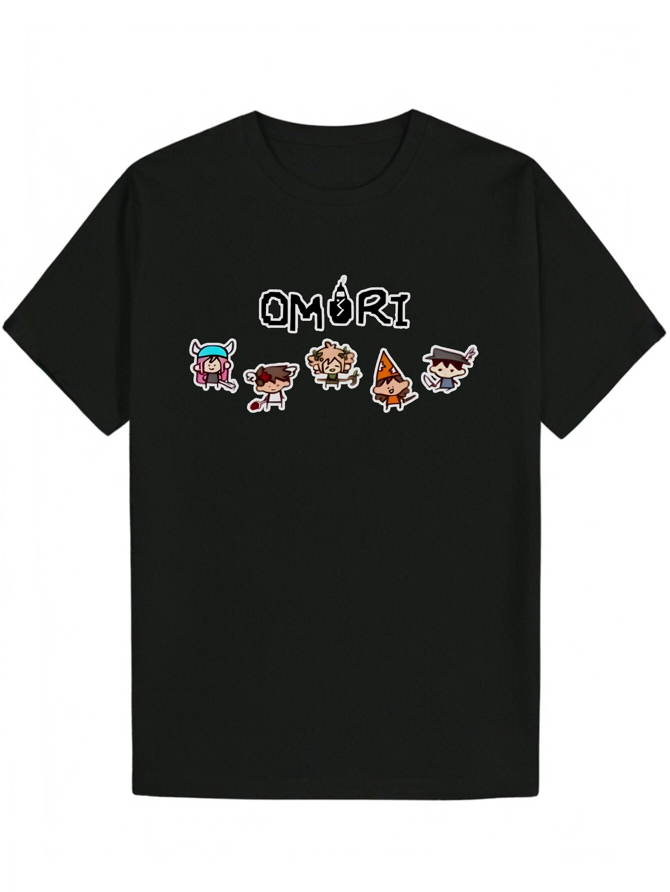 Men's Summer Round Neck Polyester T-Shirt, Cartoon Character Portrait Design - Lightweight and Breathable Fabric, Suitable for Casual Wear, Every