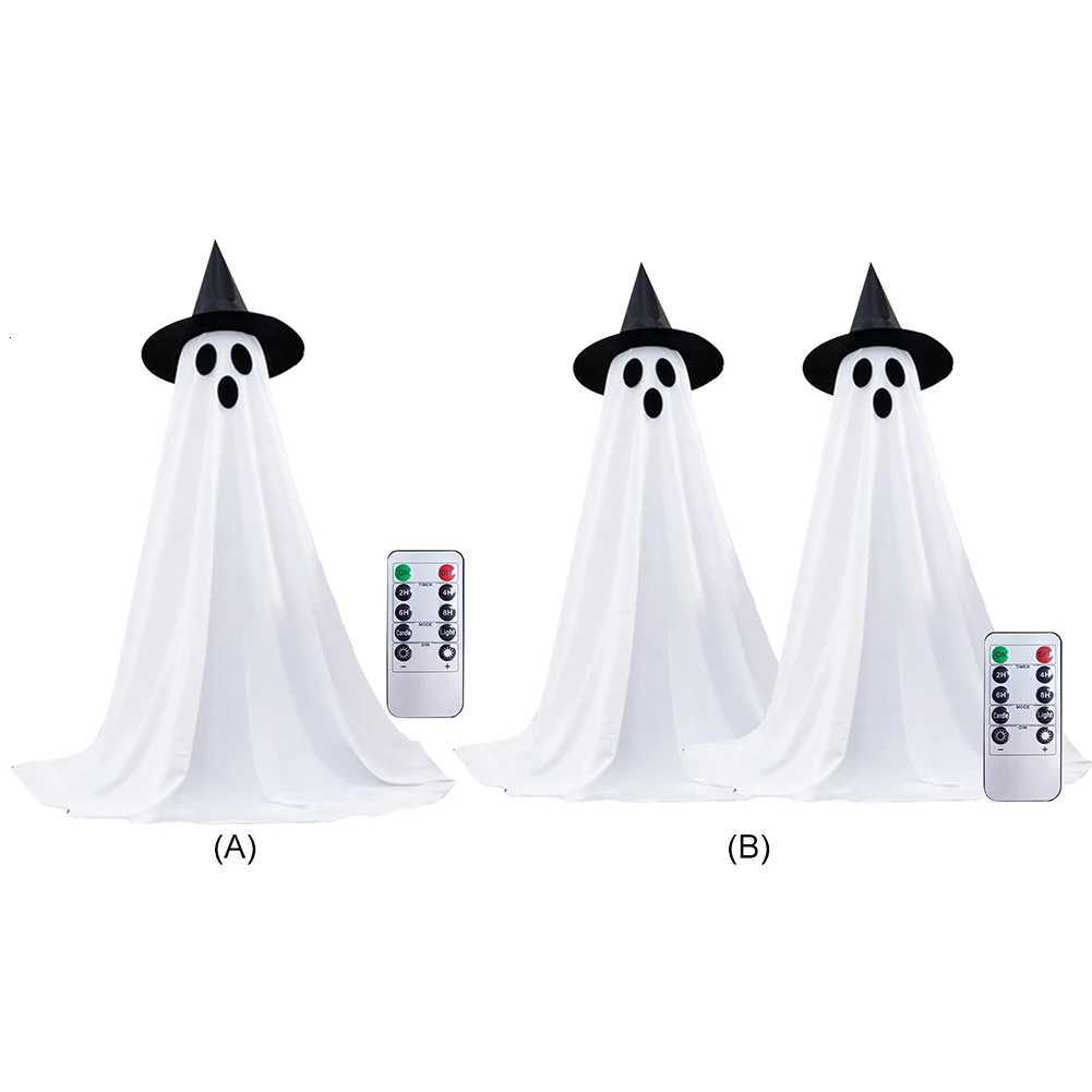 1/2 Pack Halloween Ghost Lights Spooky Ghost Decor with Remote Control String Lights Light Up Ghost Lighted Spooky Ghost Decor XJ250804