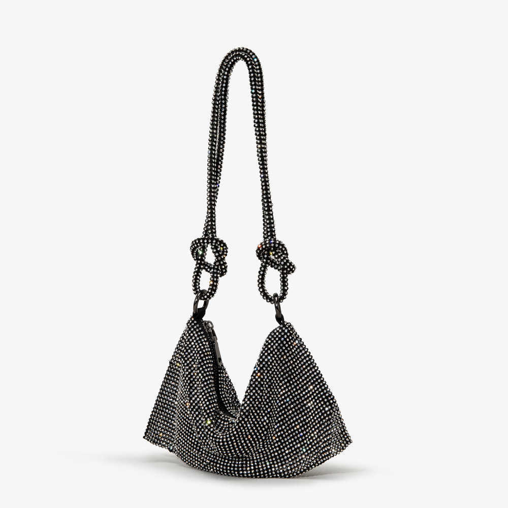 designer bag Shiny bag, handmade diamond inlaid bag, metal sequin, diamond filled bag, dumpling bag, underarm bag, high sense