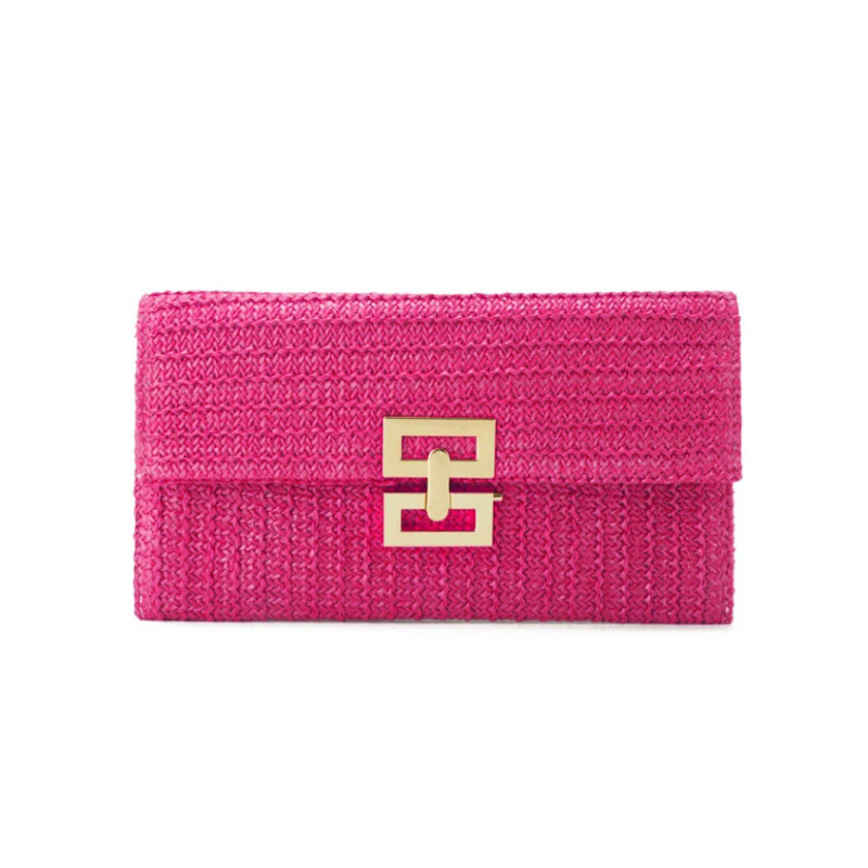 Luxury Brand Designer Bag Women's Clutch Casual Woven Bag 2025 Spring New European And American Style Straw Bag Women's Handbag Summer Vocat