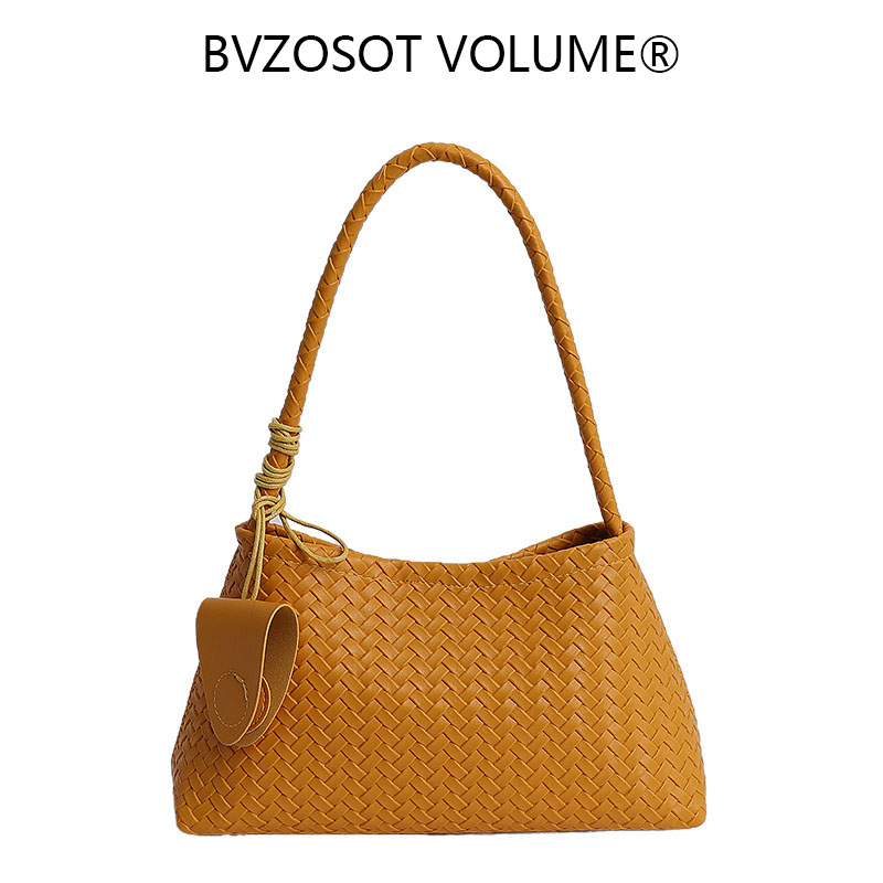 BVZOSOT VOLUME 2025 New French Retro Hand - woven Bag a Versatile and Unique Under - arm Bag Fashionable Handbag Stylish Shoulder Bag