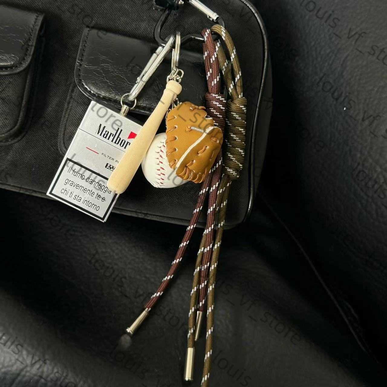 2025 Same Style Niche Baseball Car Keychain Bag Pendant Handmade Couple Woven Lanyard H250805