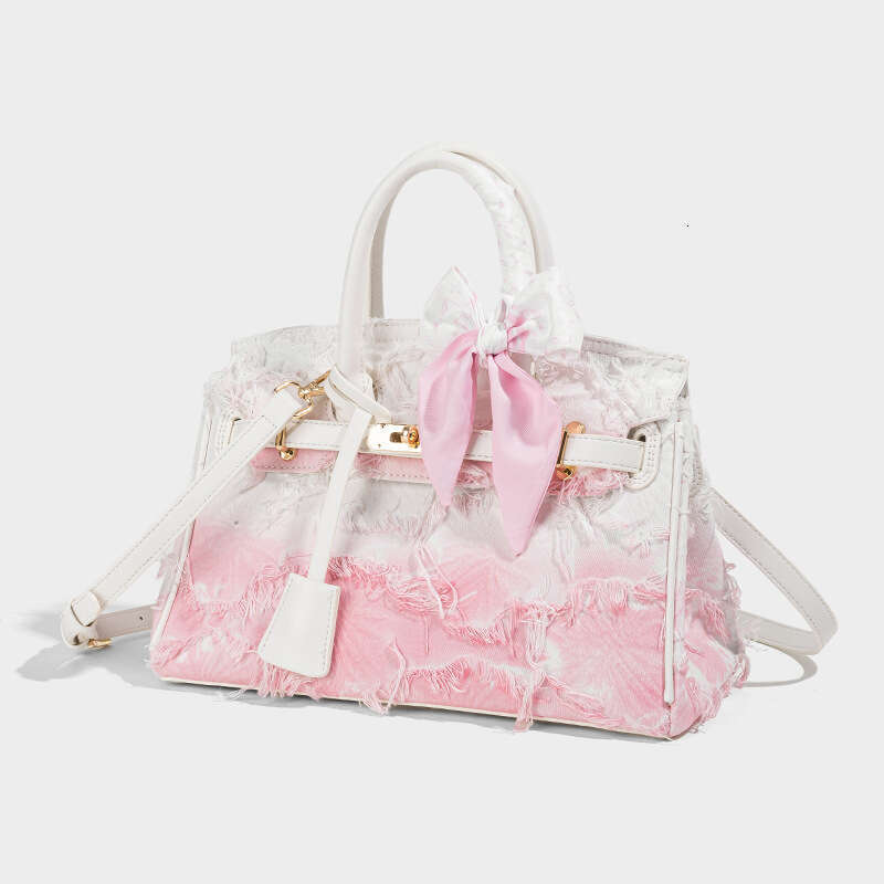 Denim Handbag 2025 Spring Summer Platinum Light Luxury High-end Fashion Trend Single Shoulder Crossbody Bag for Women