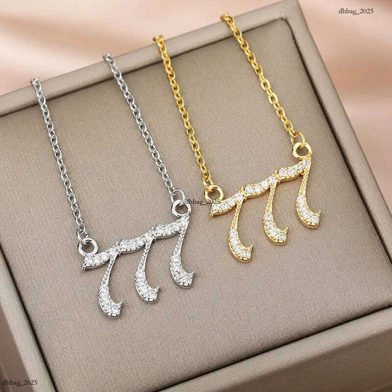 Angel Number Necklace Chain Zircon Pendant Necklaces For Women Birthday
