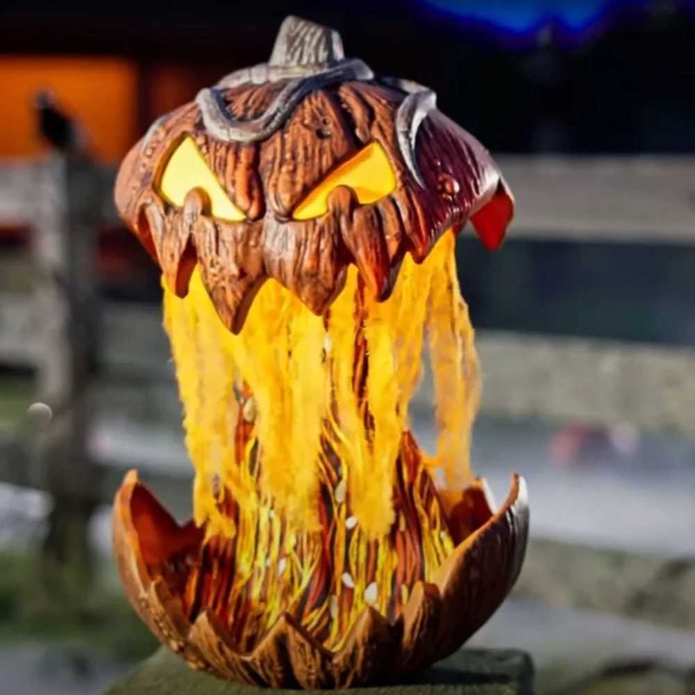 Halloween Sound Pumpkin Head Lighting Unique LED Devil Pumpkin Lantern Halloween Evil Pumpkin Lamp Halloween Party DecorationXJ250804