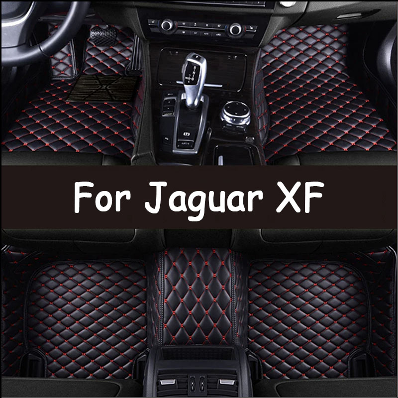 Car Floor Mats For Jaguar XF X260 2016 to 2022 Carpet Rugs Durable Leather Mat Anti Dirty Pads Auto Interior Parts Car Accessories
