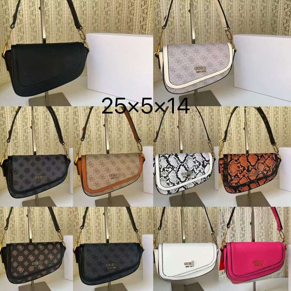 Guesse Bag Designer Saddle Bag Starry Sky Womens Underarm Bag Single Shoulder Bag Trendy Crossbody Bag Vintage Large Capacity Shopping Bag