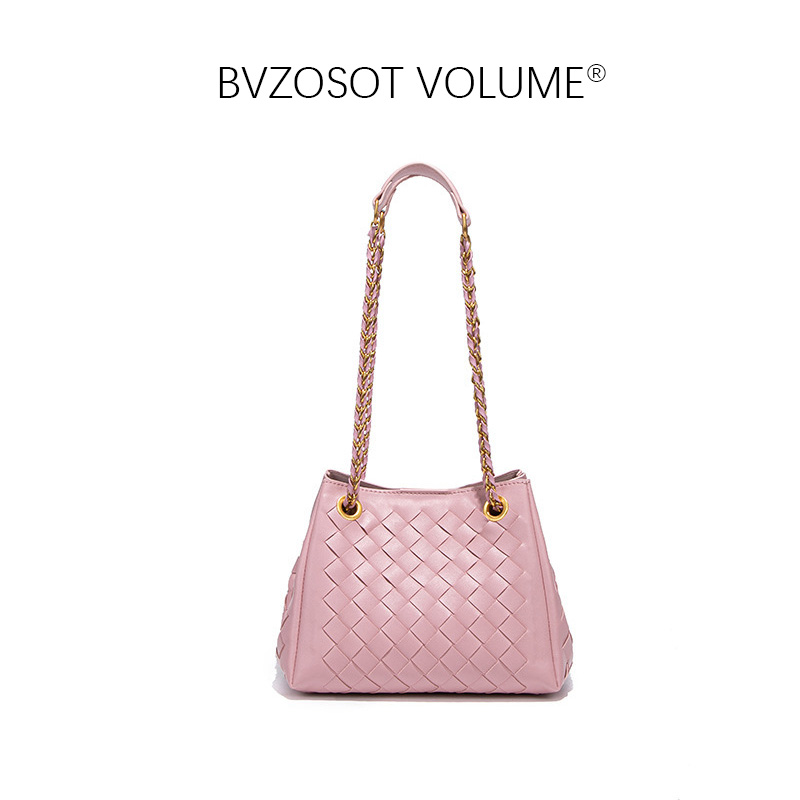 new Parachute bag woven bucket bag hand - held chain bag cross - body bag small bag retro underarm bag