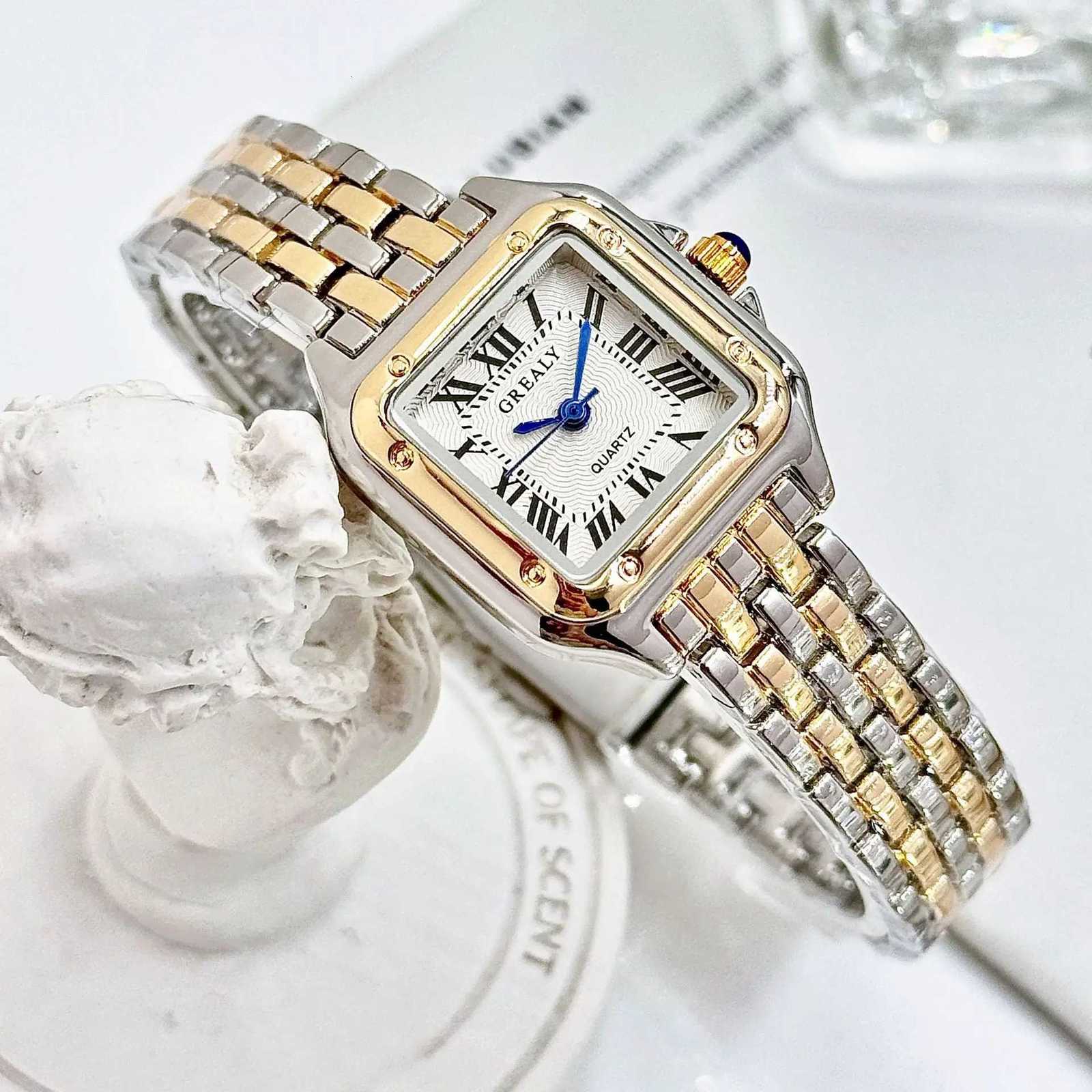 Luxury Womens Watches Classic Brand Square Ladies Quartz Wristwatches Alloy Strap Business Female Clock Bracelet Watch XJ250805