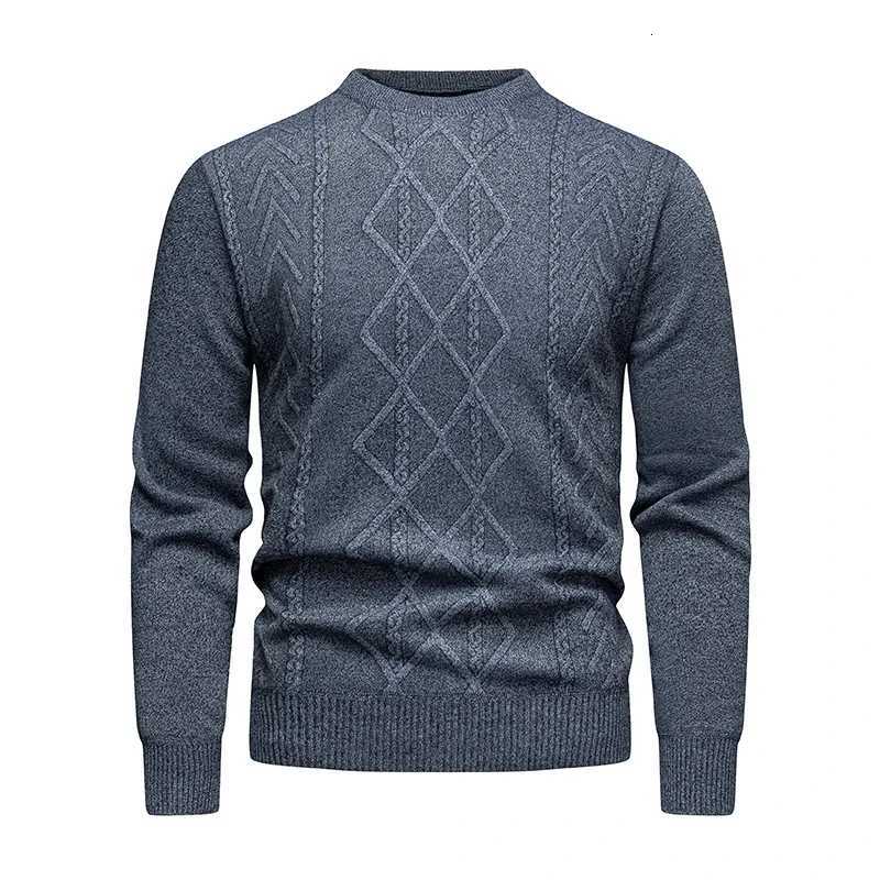 2025 New Mens Casual Sweater Round Neck Long SLeeve Knitted Sweater Pattern Fashion Versatile TopXJ250805