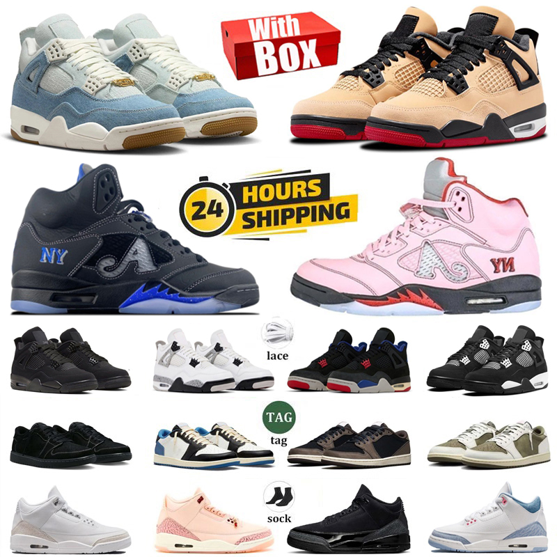 with box 1s 3s 4s 5s 10s Basketball Shoes Awake NY Undefeated Worn Blue Steel Pizza Shattered Backboard Fragment Dark Mocha Black Cat UNC Men Women trainers Sneakers