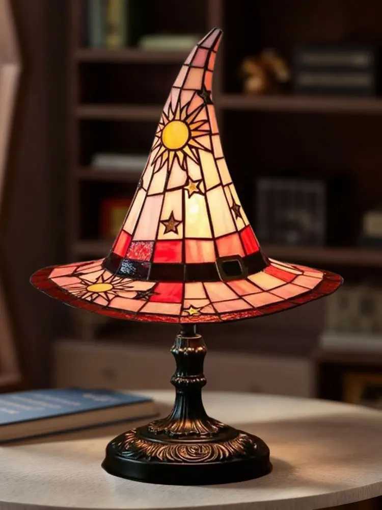 witch Hat LED Lamp Creative Table Lamp USB Powered Bedside Lamp for Living Room Home Bedroom Decoration XJ250804