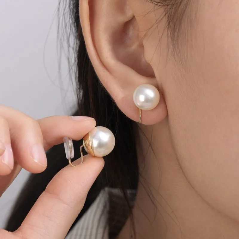 Pearl Clip Earring Women Fashion French Clip-on Ear Fake Piercing Vintage Earring Luxury Non-Piercing Jewelry Earring Earclips Y250804