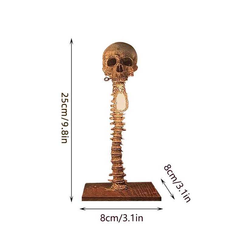 3D Skull Skeleton Lamp Horror Statue New Table Light Creative Party Ornament Prop Home Bedroom Decoration Scary Props XJ250804