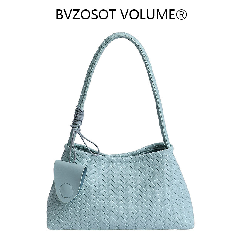 BVZOSOT VOLUME 2025 New French Retro Hand - woven Bag a Versatile and Unique Under - arm Bag Fashionable Handbag Stylish Shoulder Bag