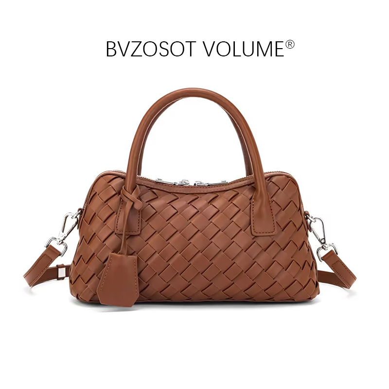 BVZOSOT VOLUME new Ladies' stylish versatile commuting shoulder and crossbody bowling bag with a sense of hand - knitted