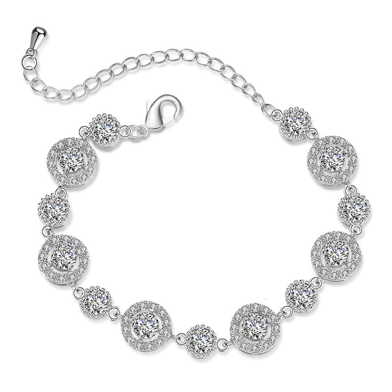 Fashion Zircon Bracelet Crystal Adjustable Women's Personality Super Fairy Evening Dress Party Accessory