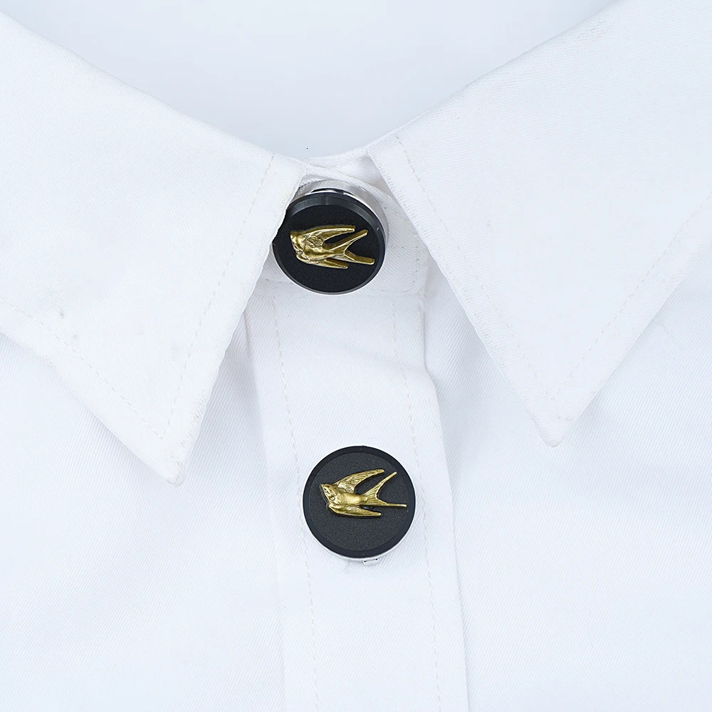 ICEYY 2PCS Vintage Gold llow Round Button Covers Set Cufflinks for Apparel 250804 L251024