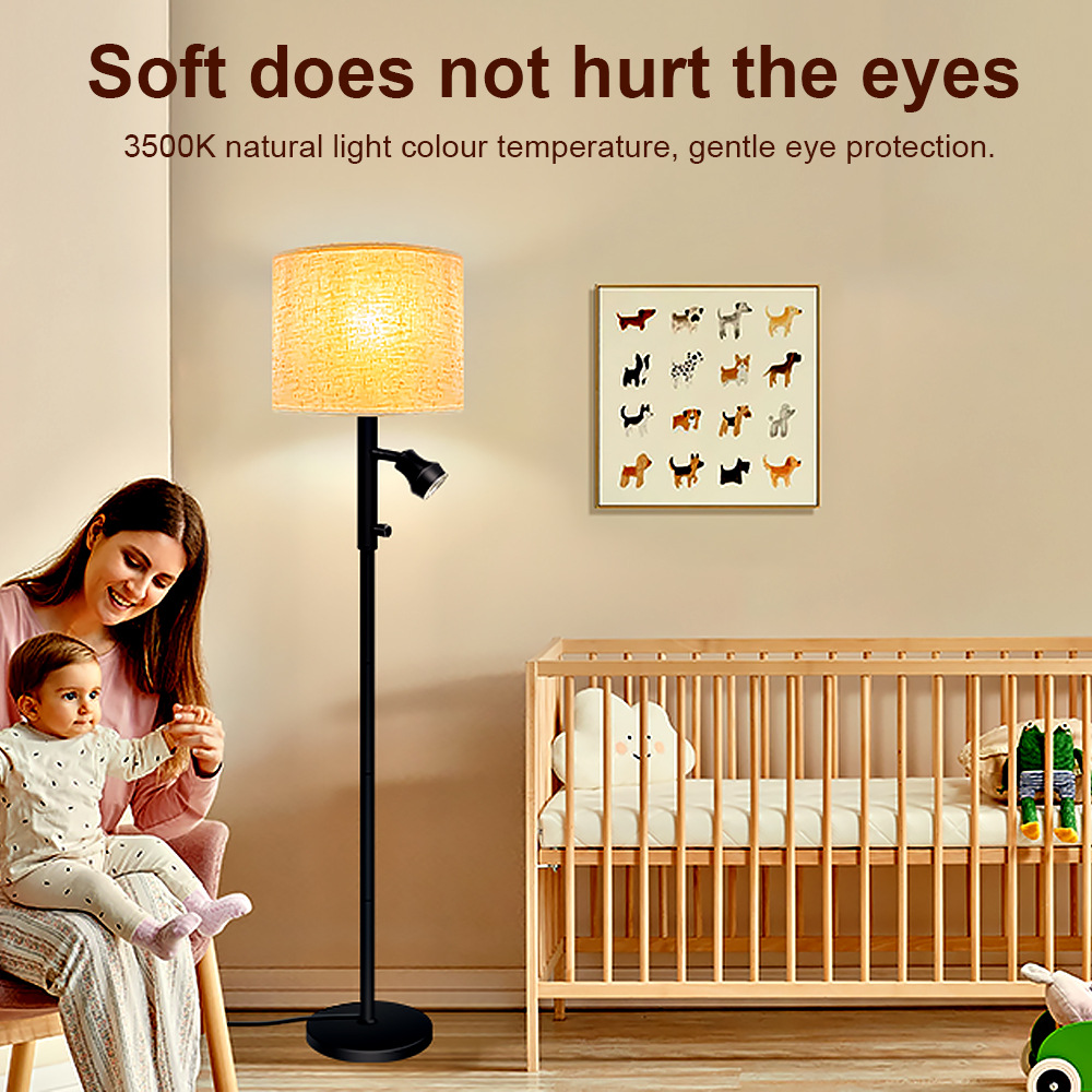 Adjustable Head Sofa Floor Lamp with Traditional Aesthetic Good helper for creating atmosphere HCP035